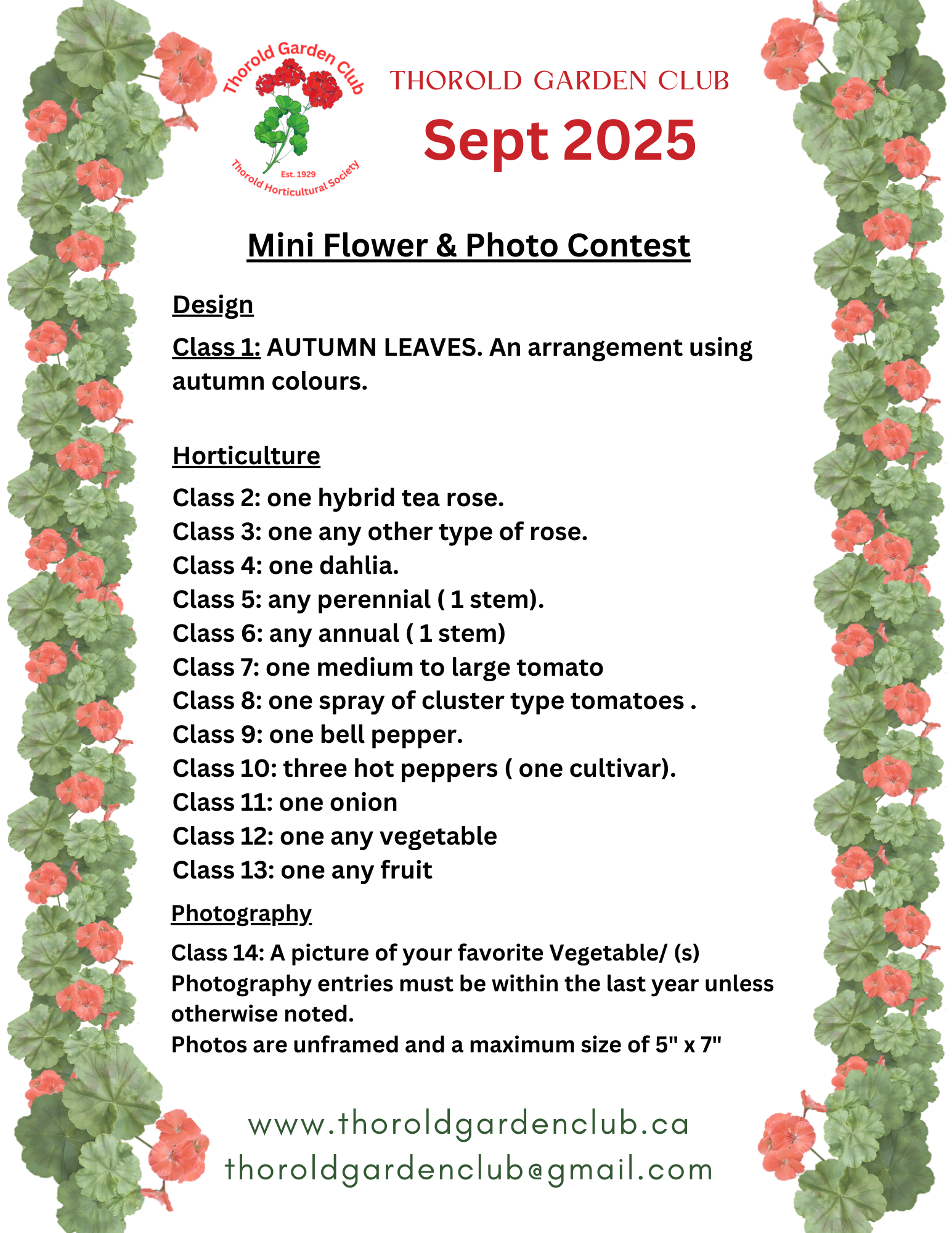 September Newsletter Mini Show Details 2025 September Newsletter Mini Show Details 2025