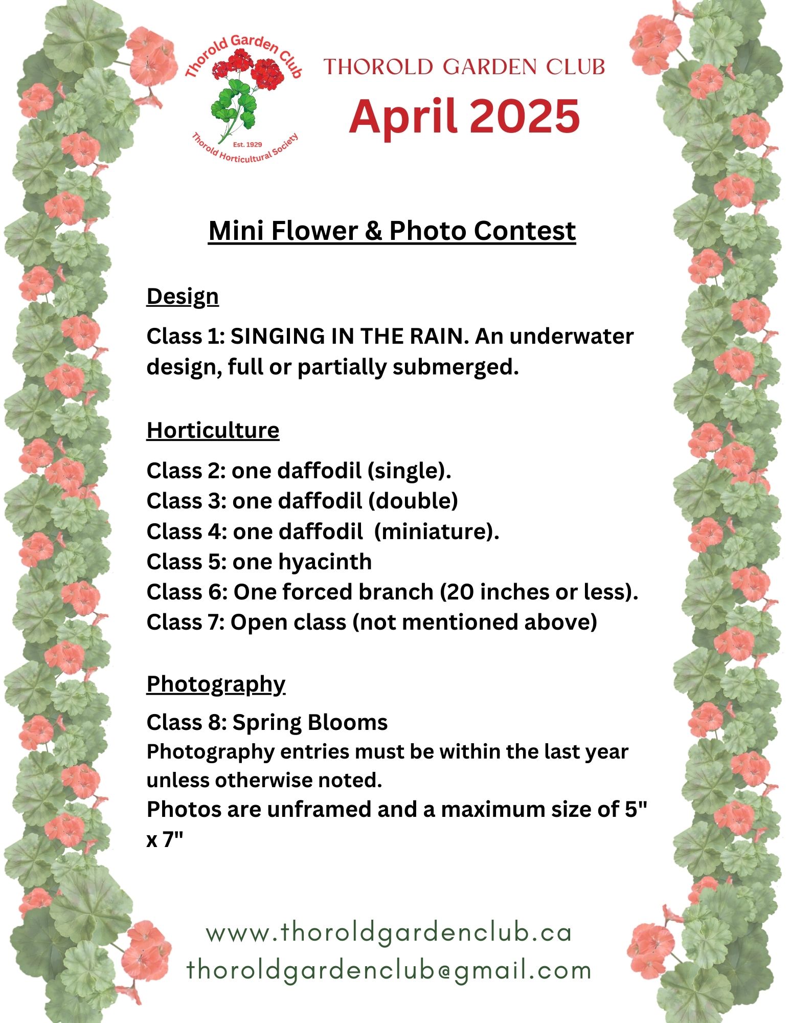 April Mini Flower Show April Mini Flower Show